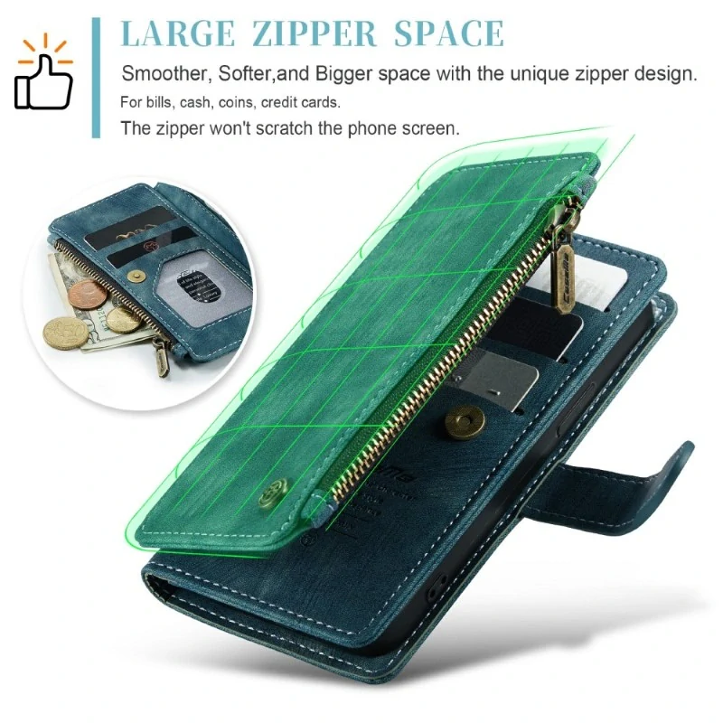 Púzdro pre iPhone 16 Pro CASEME Luxury Double Layer modré