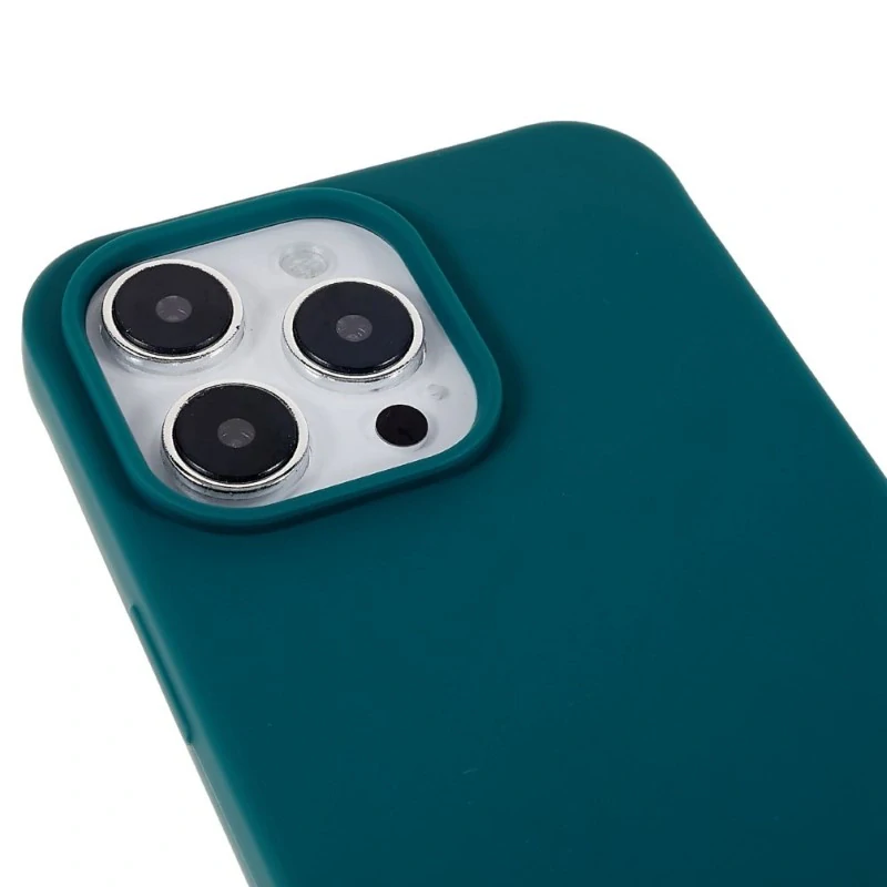 Kryt na iPhone 16 Pro Max gumový so šnúrkou na krk zelený