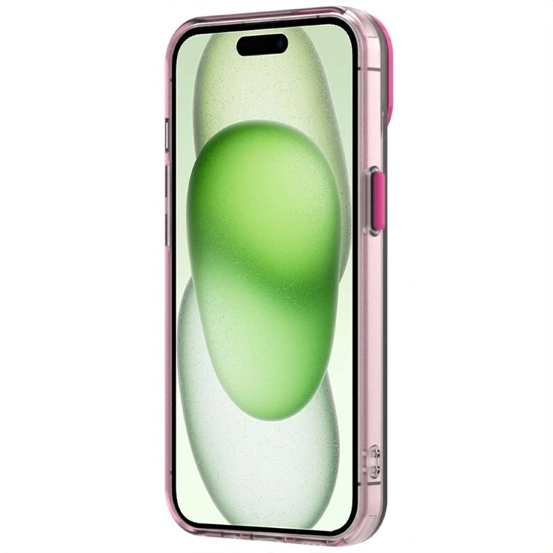 Kryt na iPhone 15 gumový Candy (podpora MagSafe) ružový