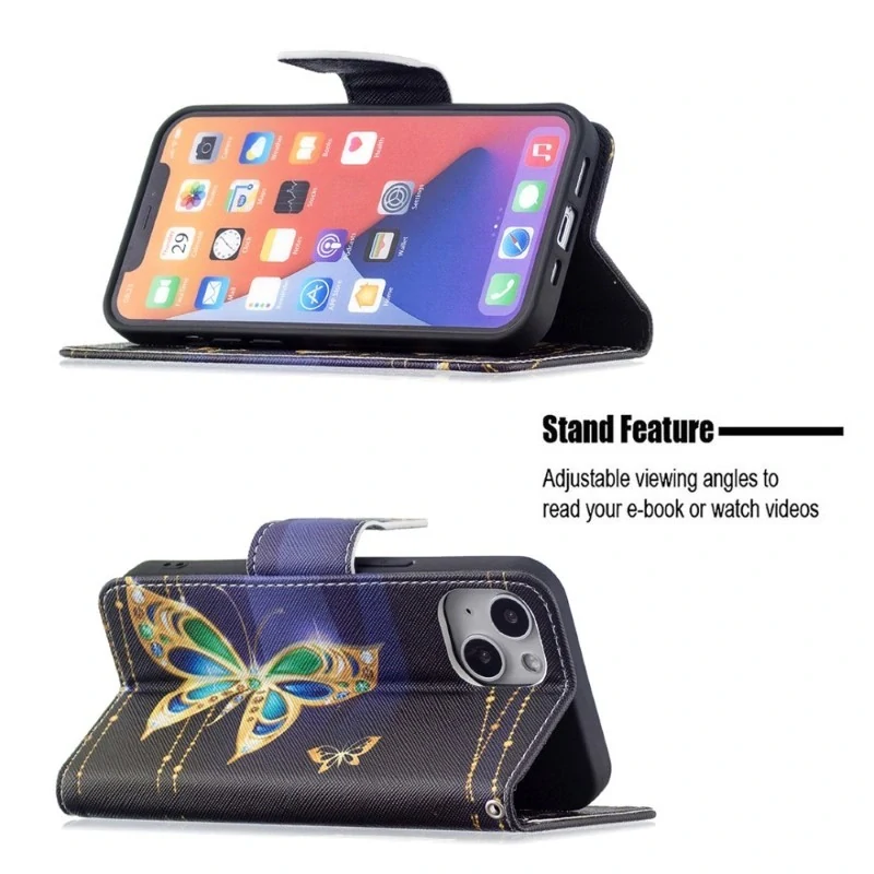 Puzdro pre iPhone 15 Motýľ fialové