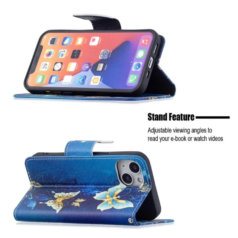 Puzdro pre iPhone 15 Motýľ modré