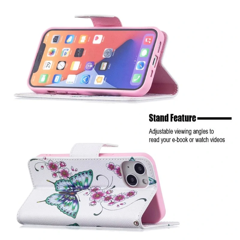 Púzdro pre iPhone 15 Motýľ biele