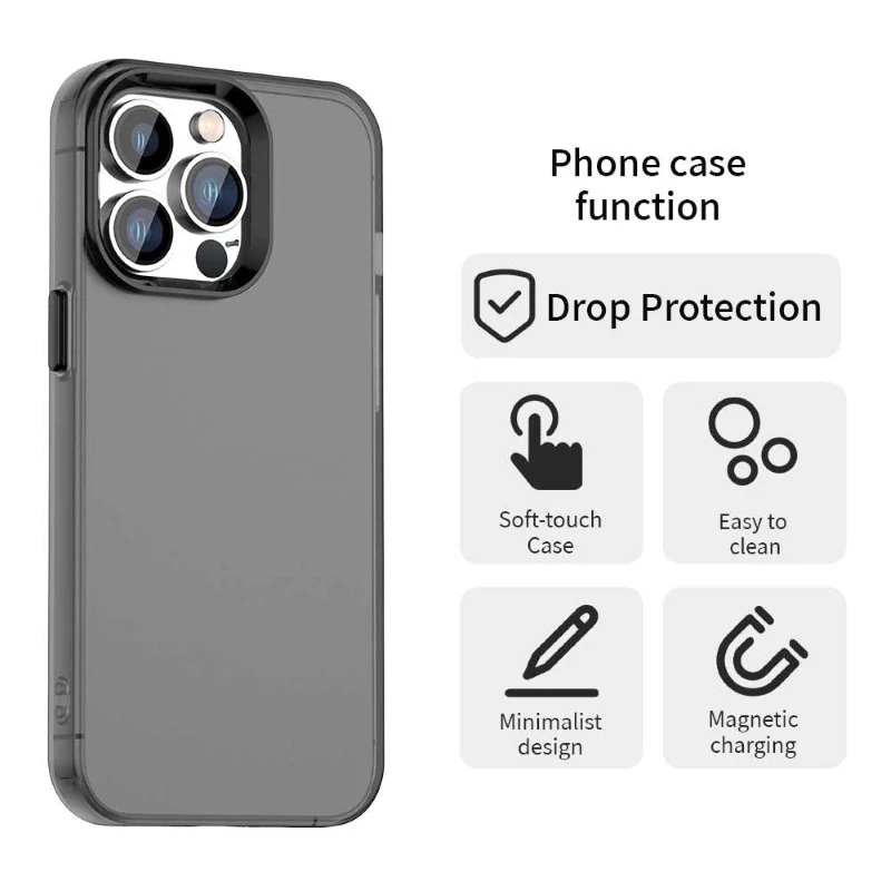 Kryt na iPhone 15 Pro gumový Matte čierny