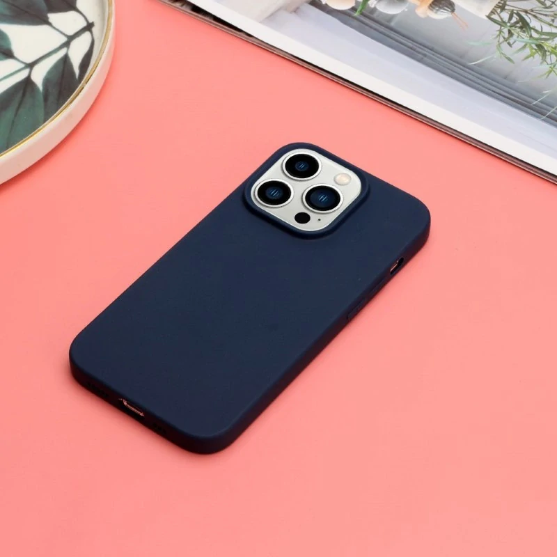 Kryt na iPhone 15 Pro gumový Premium tmavomodrý
