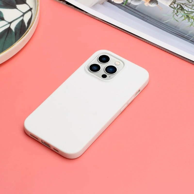 Kryt na iPhone 15 Pro gumový Premium biely