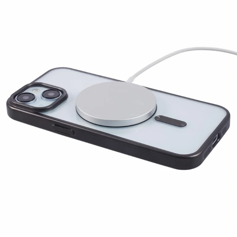 Kryt na iPhone 13 gumový s podporou MagSafe čierny