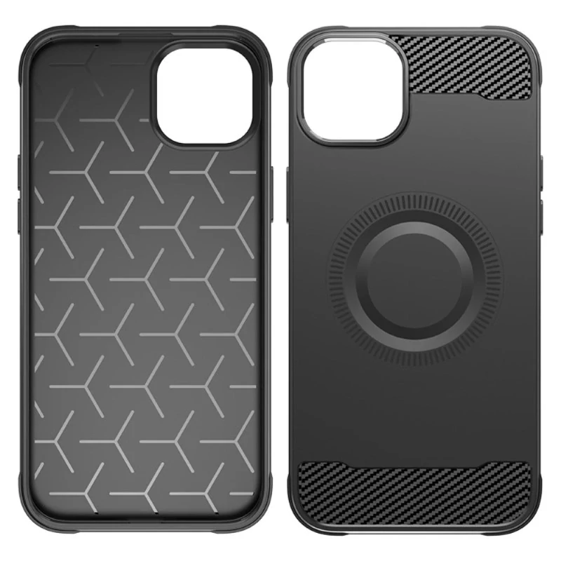 Kryt na iPhone 14 gumový (podpora MagSafe) hnedý