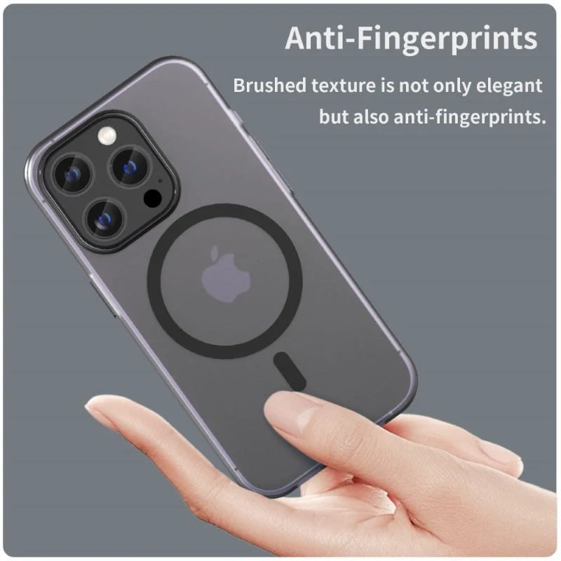 Kryt na iPhone 14 Pro gumový Candy (podpora MagSafe) čierny