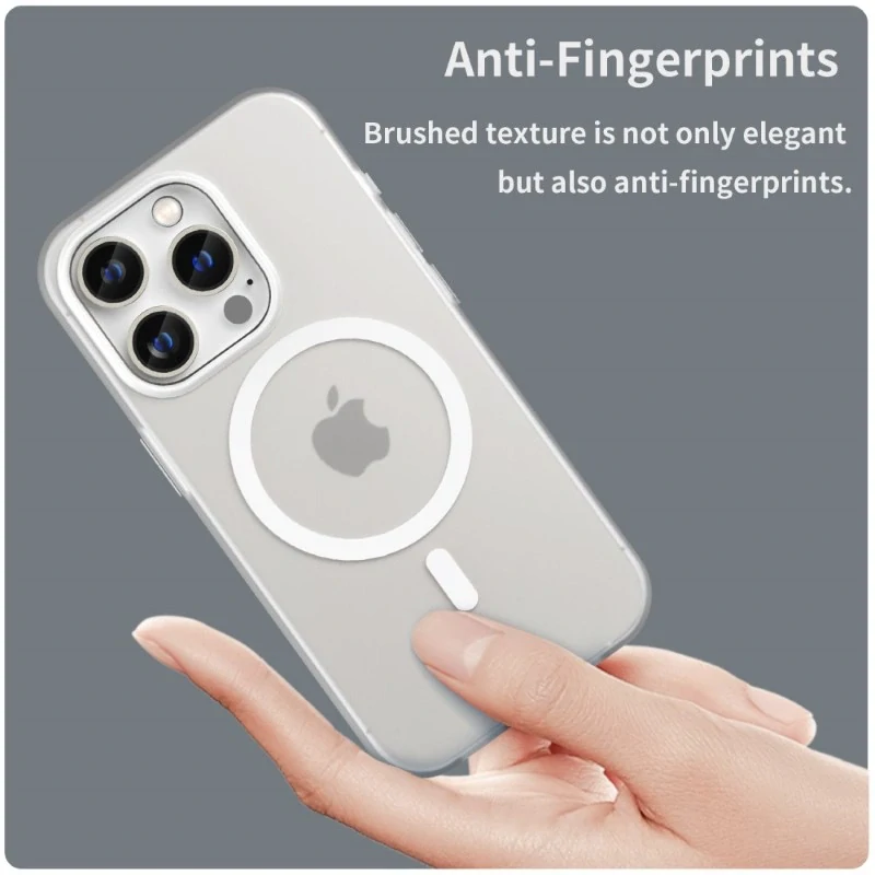 Kryt na iPhone 14 Pro gumový Candy (podpora MagSafe) biely