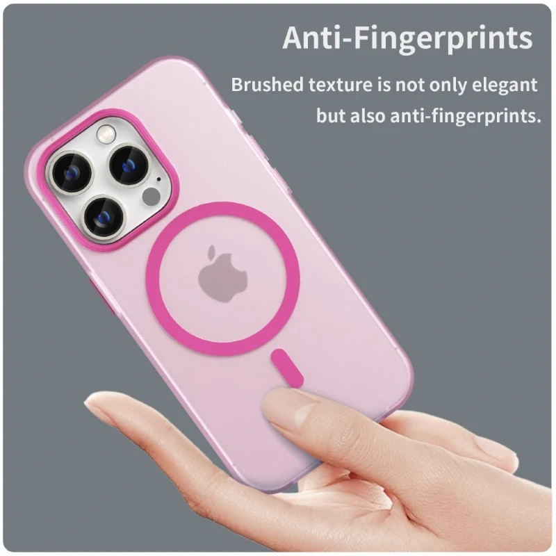 Kryt na iPhone 14 Pro Max gumový Candy (podpora MagSafe) ružový
