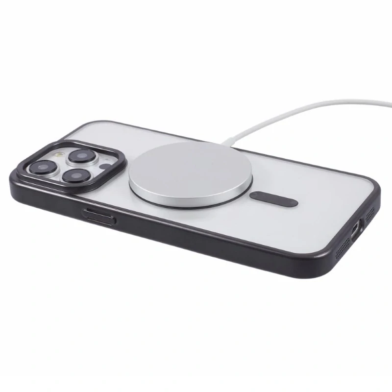 Kryt na iPhone 14 Pro Max gumový s podporou MagSafe čierny