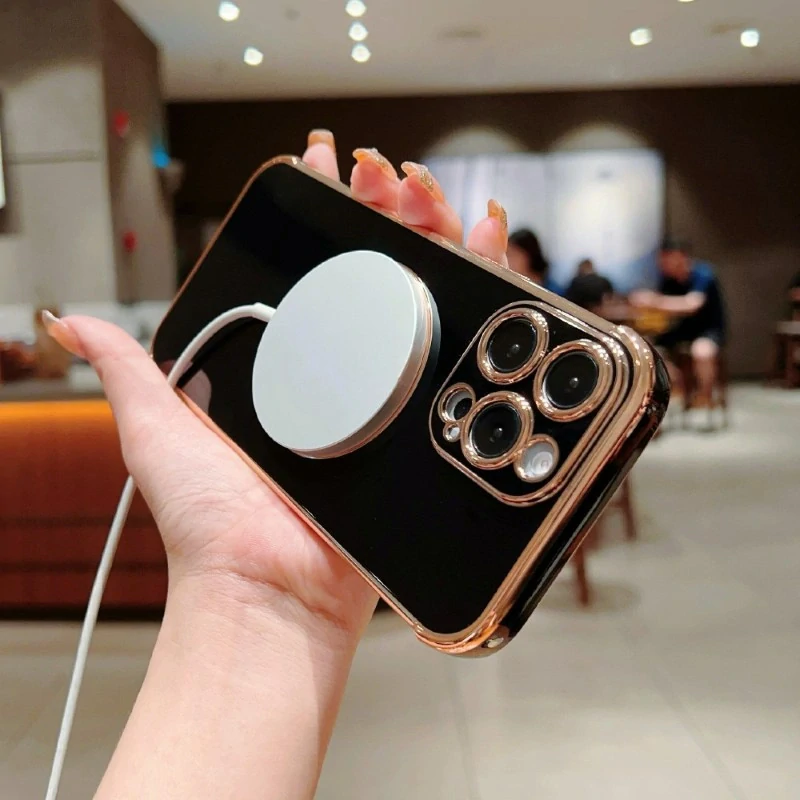 Kryt na iPhone 16 Pro Max Srdiečko s podporou MagSafe čierny