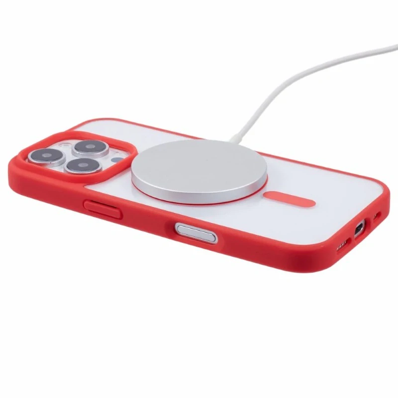 Kryt na iPhone 16 Pro Max matný s podporou MagSafe červený