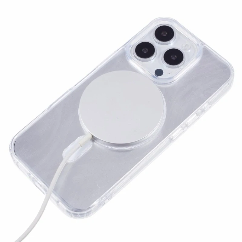 Kryt na iPhone 16 Pro Glitter s podporou MagSafe šedý