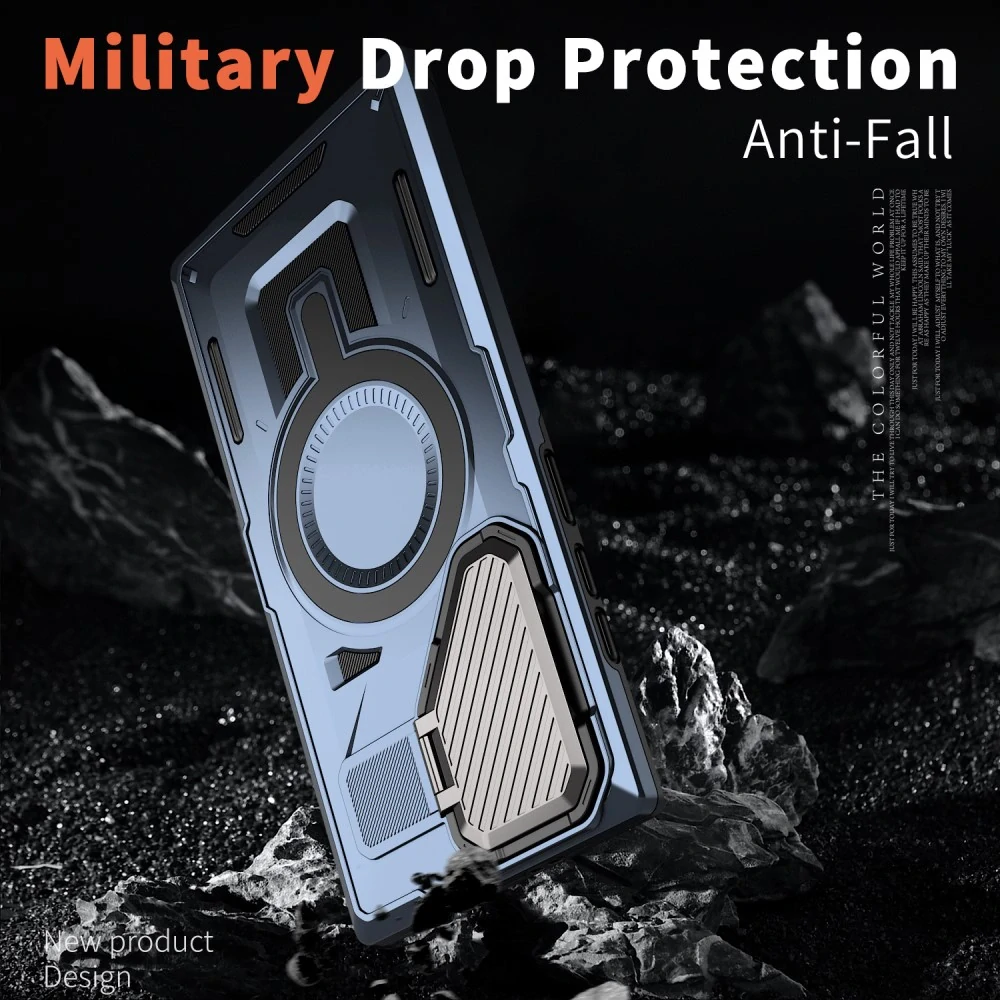 Kryt na Samsung Galaxy S23 Ultra s krytom na fotoaparát modrý