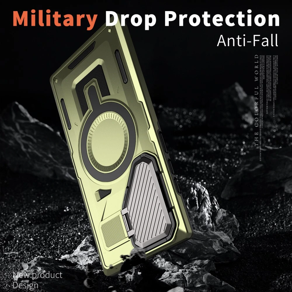 Kryt na Samsung Galaxy S23 Ultra s krytom na fotoaparát zelený