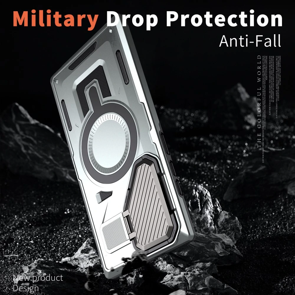 Kryt na Samsung Galaxy S23 Ultra s krytom na fotoaparát strieborný