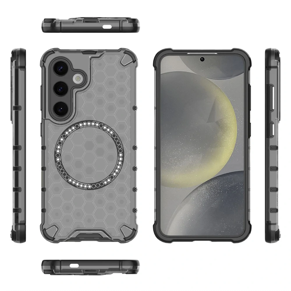 Kryt na Samsung Galaxy S24 odolný Honeycomb s podporou Magsafe šedý