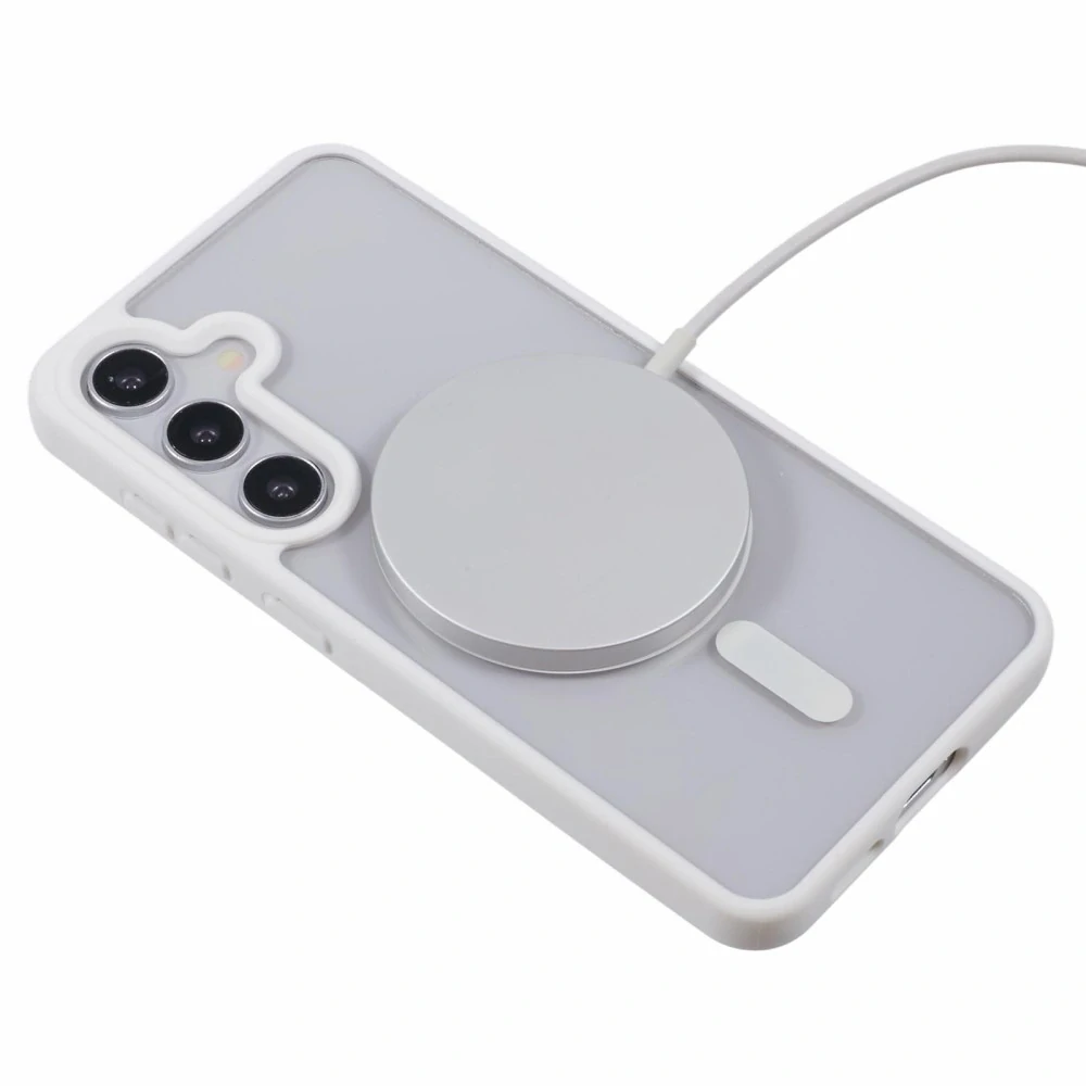 Kryt na Samsung Galaxy S24 matný s podporou MagSafe biely