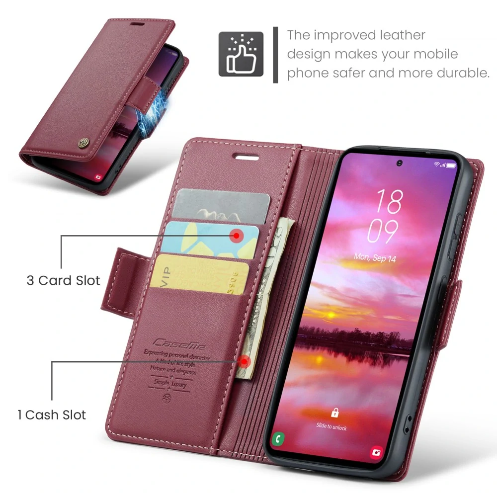 Puzdro na Samsung Galaxy S25 CASEME smooth červené