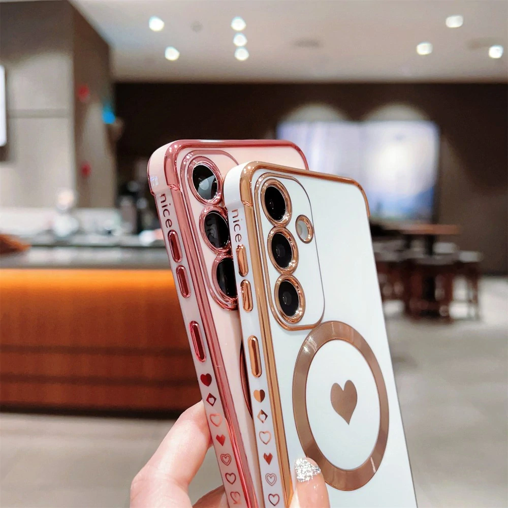 Kryt na Samsung Galaxy S25 Srdiečko s podporou MagSafe biely