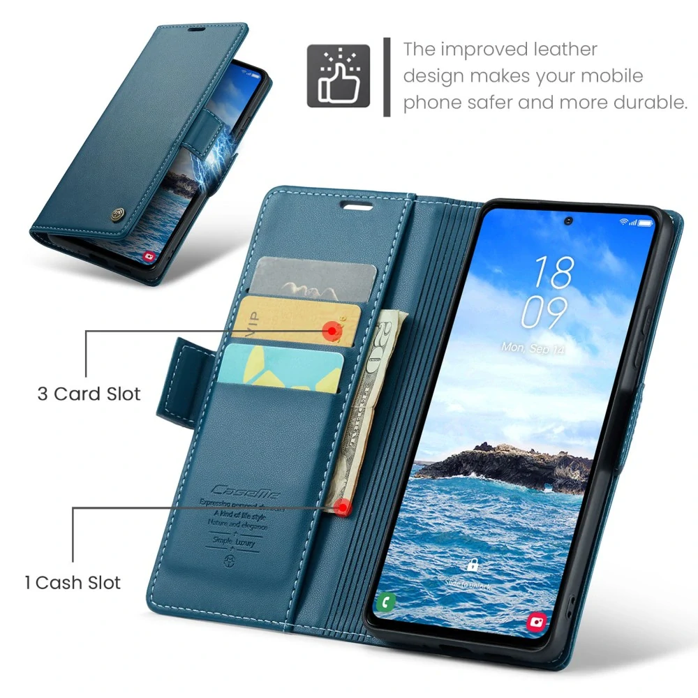 Puzdro na Samsung Galaxy S24 FE CASEME smooth modré