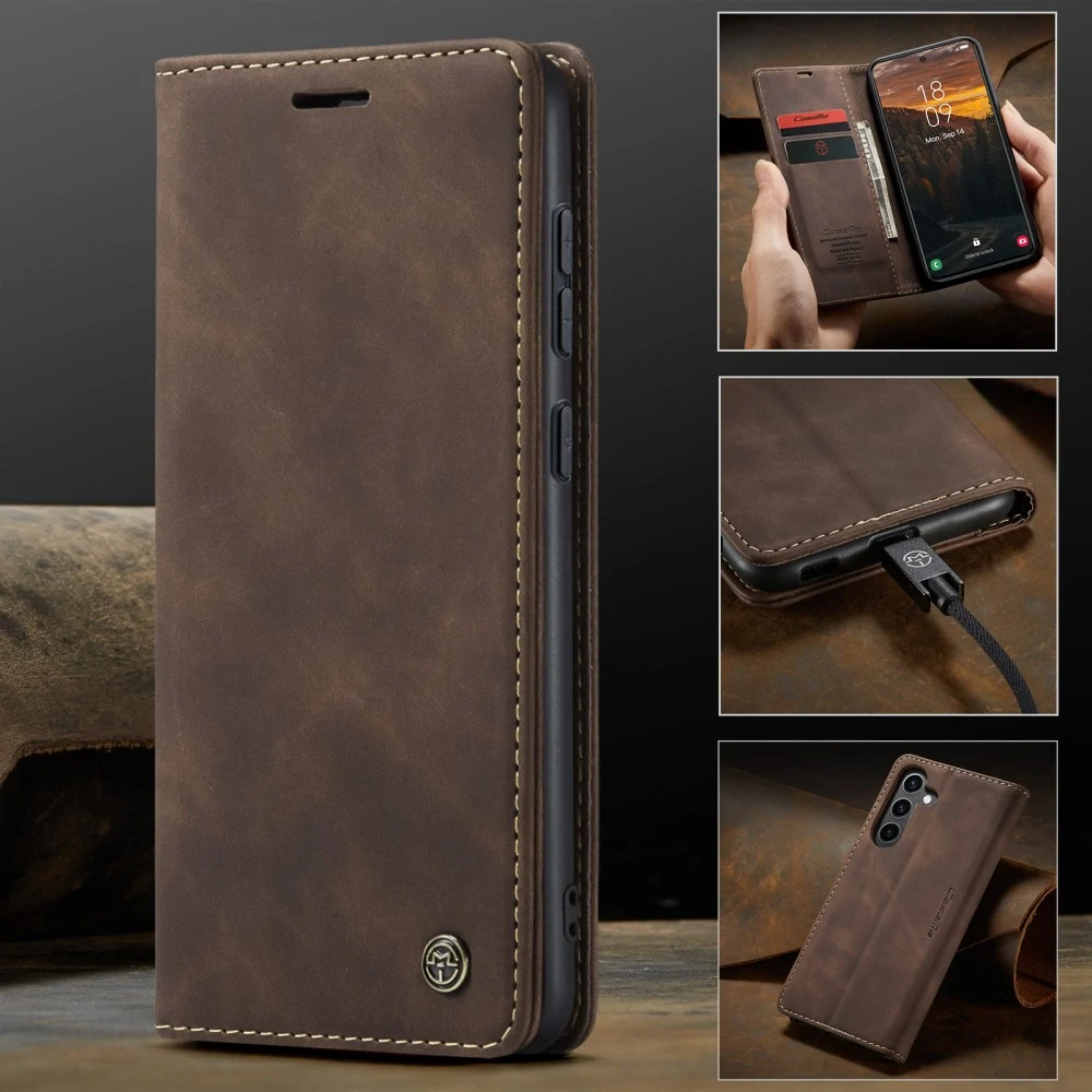 Puzdro na Samsung Galaxy S24 FE CASEME hnedé