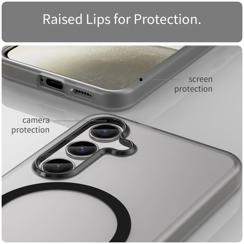 Kryt na Samsung Galaxy S25+ gumový Magnetic (podpora MagSafe) čierny