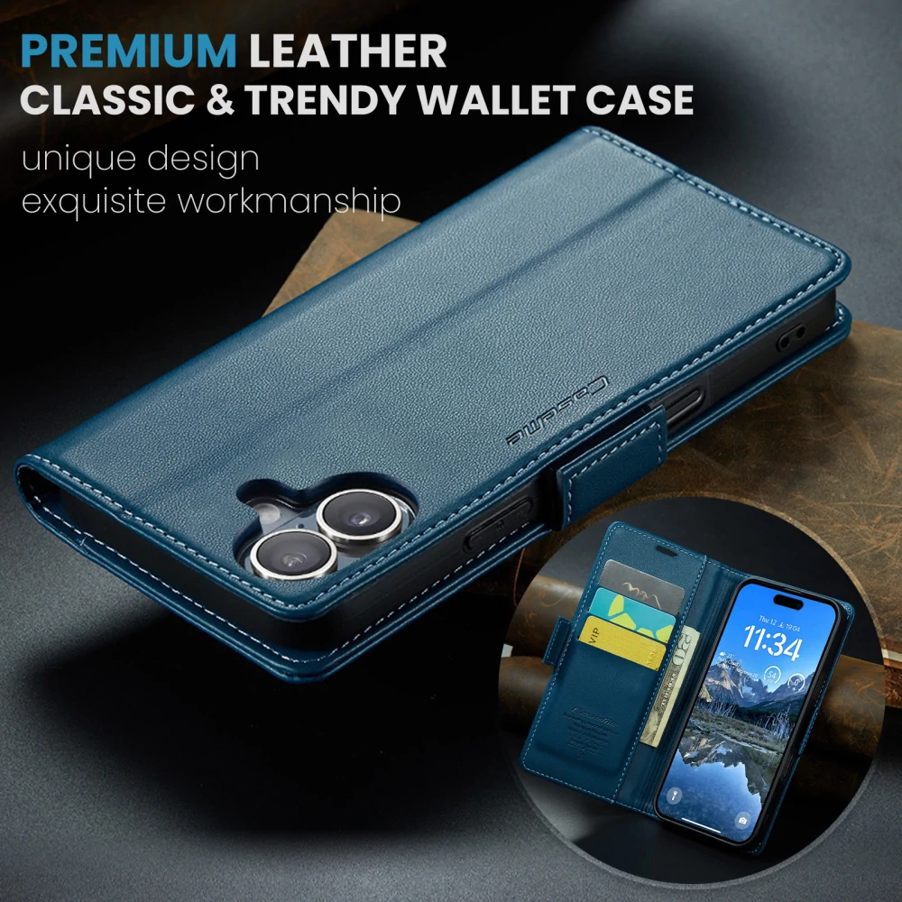 Puzdro na iPhone 17 CASEME Smooth modré