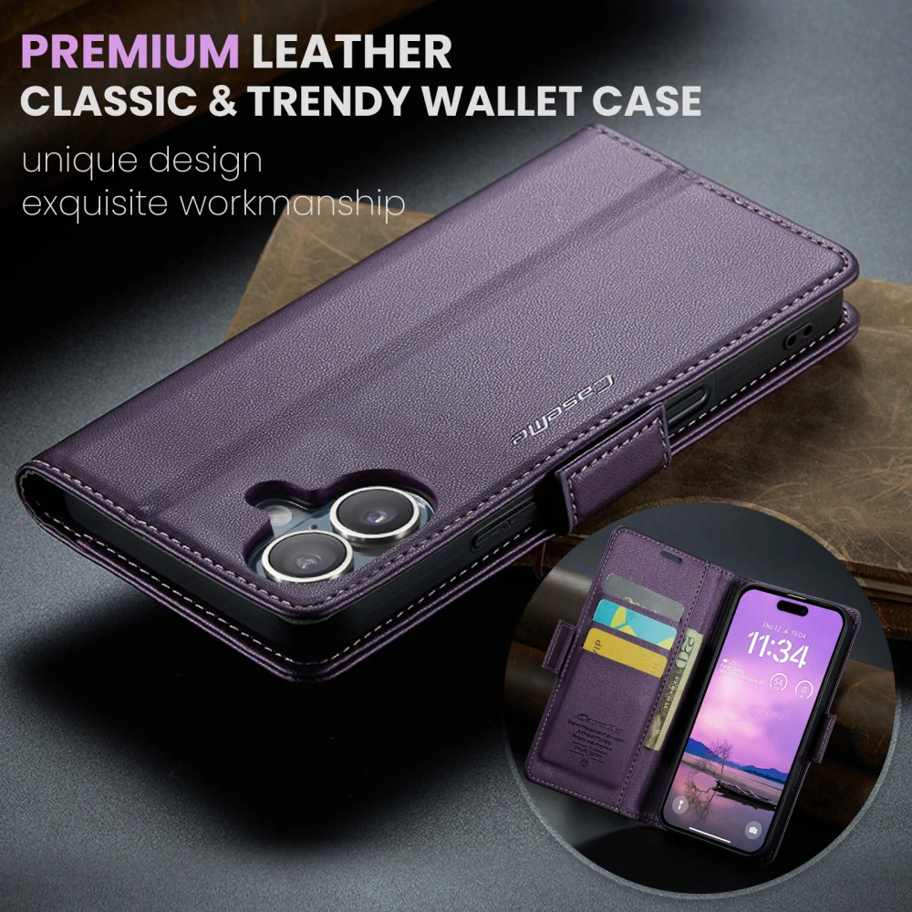 Puzdro na iPhone 17 CASEME Smooth fialové