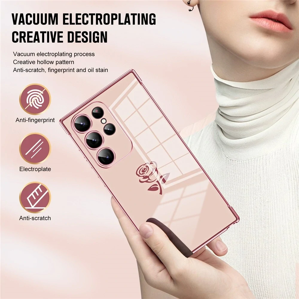 Kryt na Samsung Galaxy S25 Ultra ruža čierny