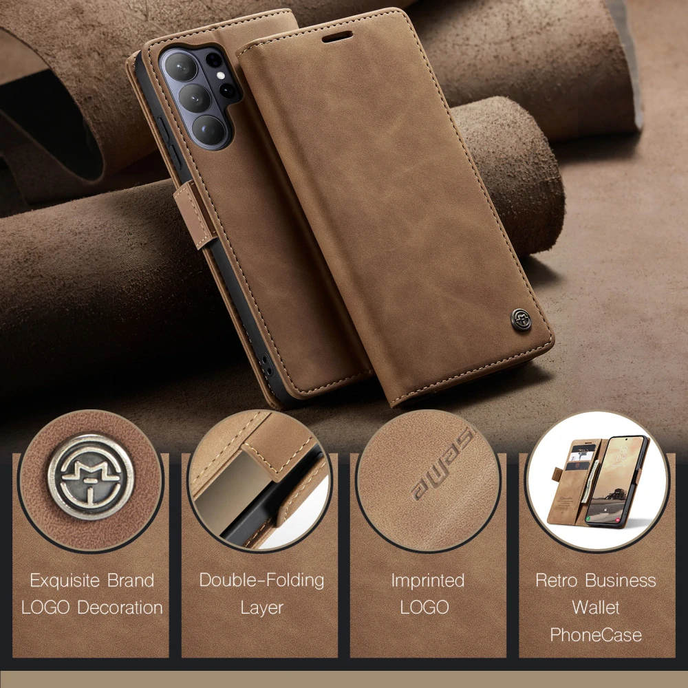 Puzdro na Samsung Galaxy S26 Ultra CASEME svetlo hnedé