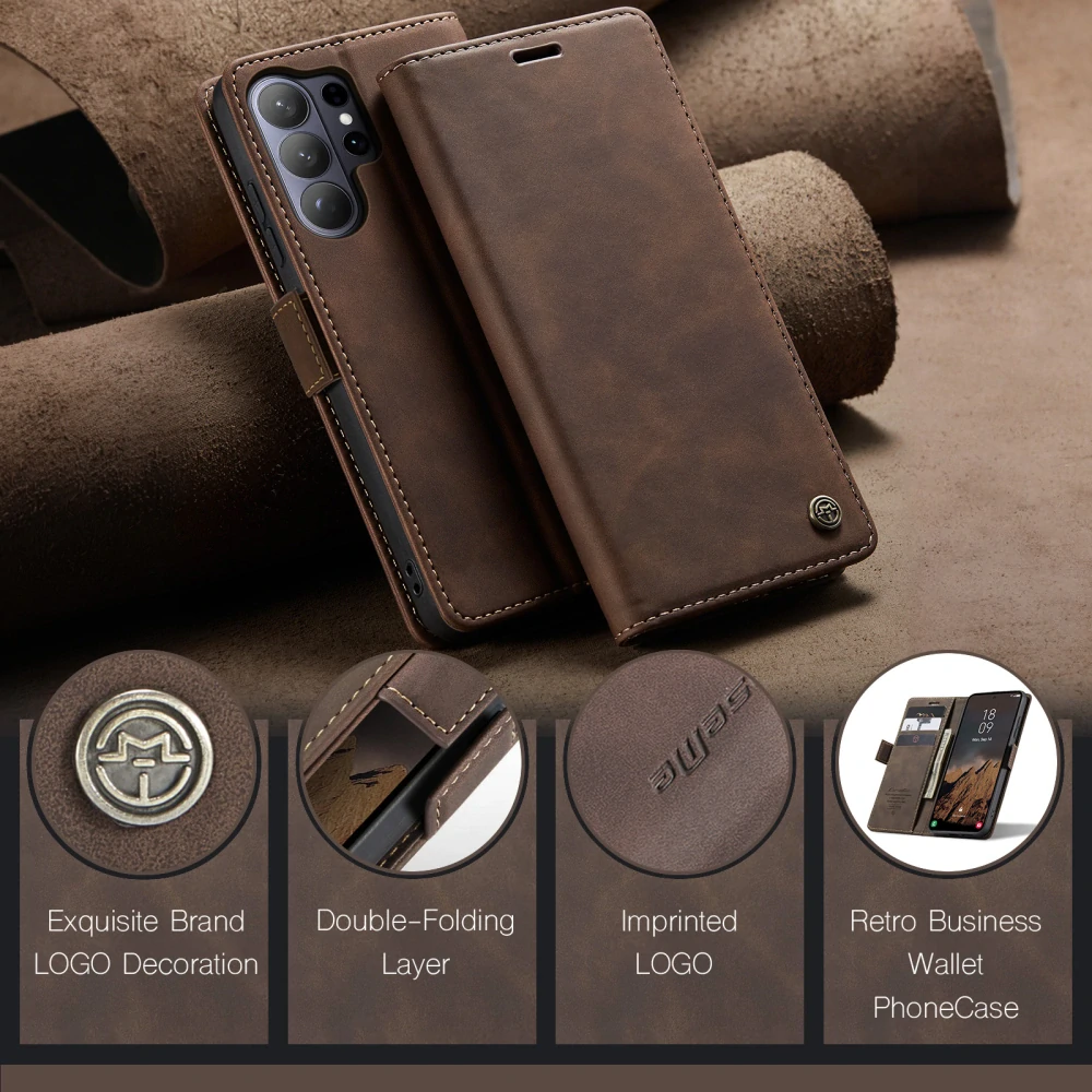Puzdro na Samsung Galaxy S26 Ultra CASEME hnedé