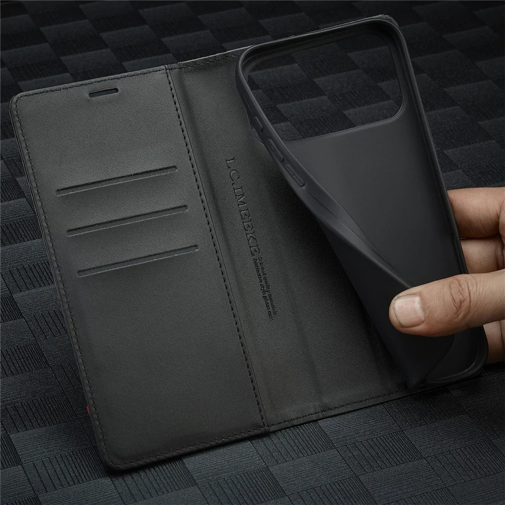 Puzdro pre iPhone 17 Pro Max LC.IMEEKE Carbon Horizontal