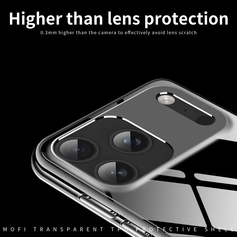 Kryt na iPhone 17 Pro Max gumový Mofi číry