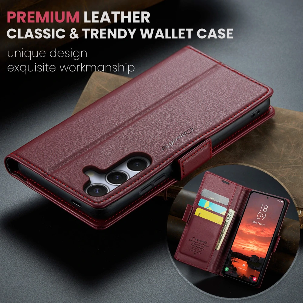 Puzdro na Samsung Galaxy S25 FE CASEME smooth červené