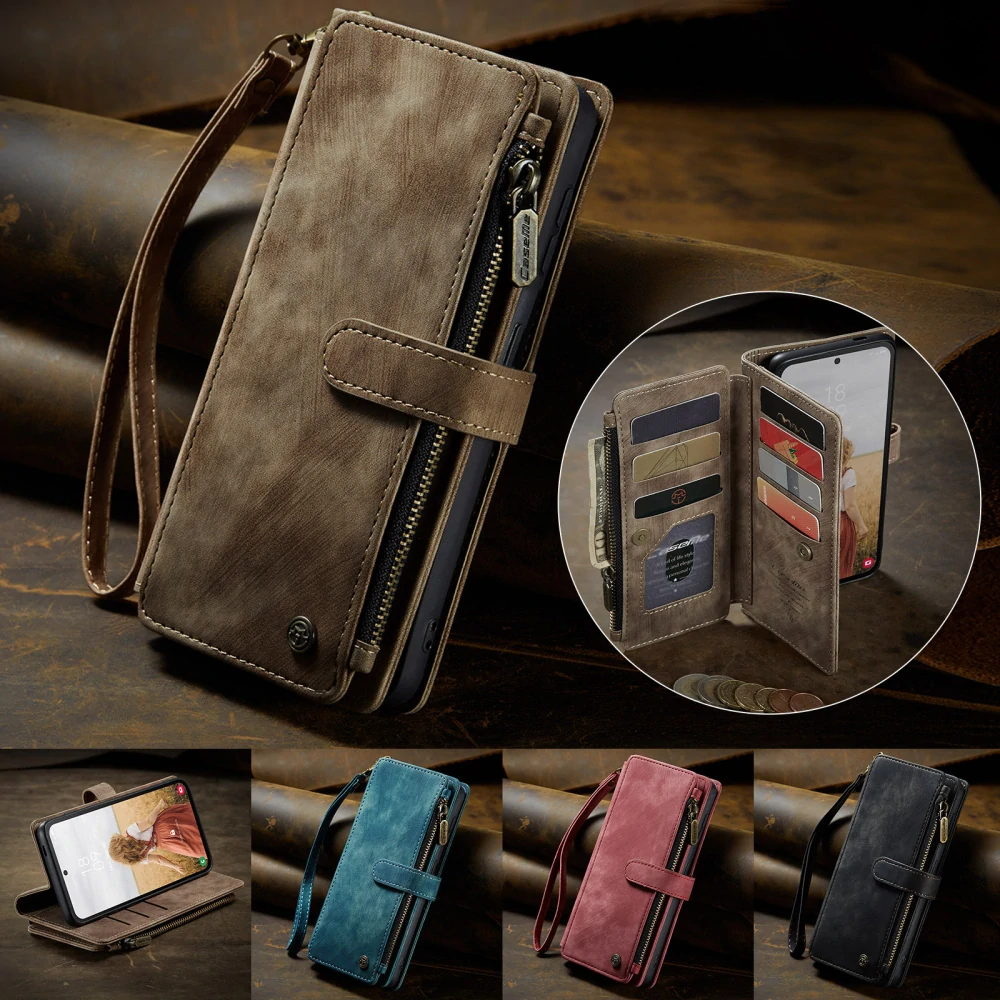 Puzdro na Samsung Galaxy S25 FE CASEME Deluxe hnedé