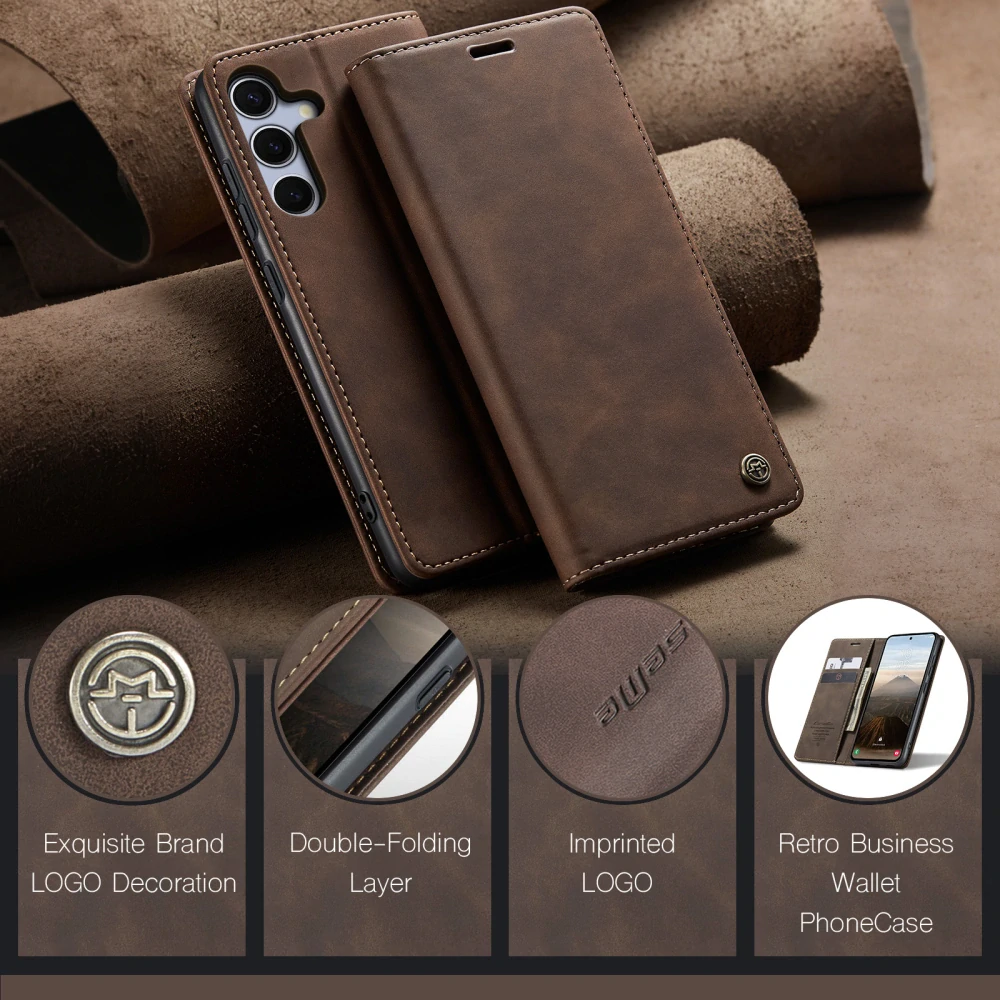 Puzdro na Samsung Galaxy S25 FE CASEME hnedé