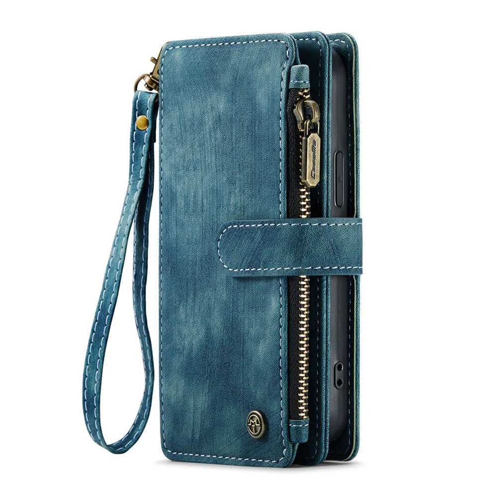 Puzdro pre iPhone 16 Pro Max CASEME Luxury Double Layer modré