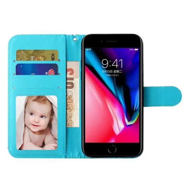 Púzdro na iPhone 7 Plus / 8 Plus Motýľ modré