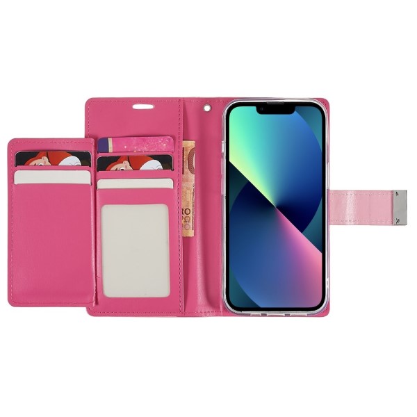 MERCURY iPhone 14 púzdro RICH DIARY svetlo ružové