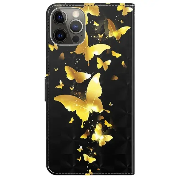 Púzdro pre iPhone 14 Pro Motýľ čierne.