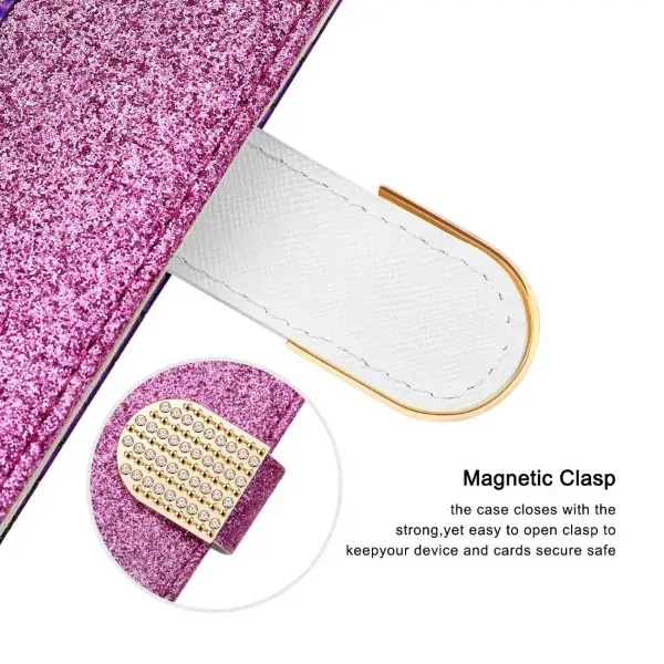 Puzdro pre iPhone 14 Pro Glitter fialové