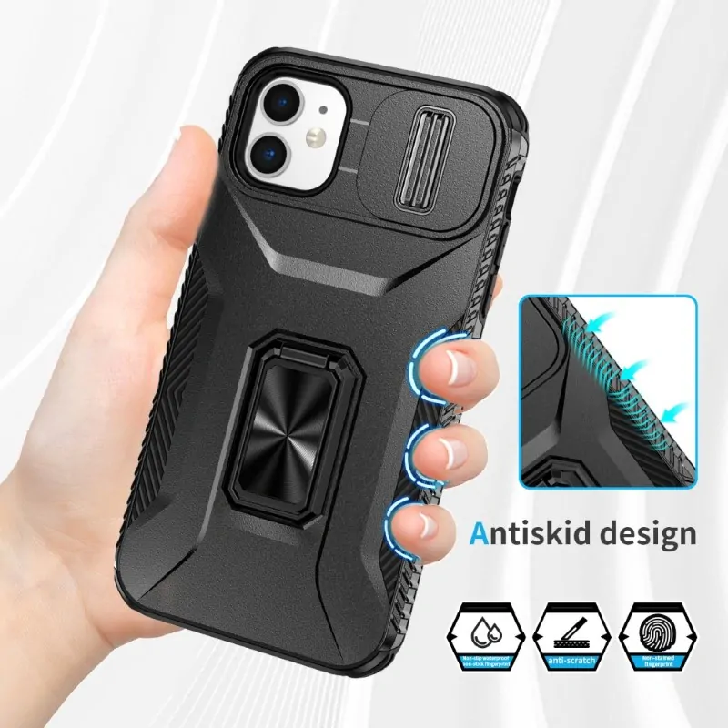 Kryt na iPhone 11 s krytkou na fotoaparát čierny