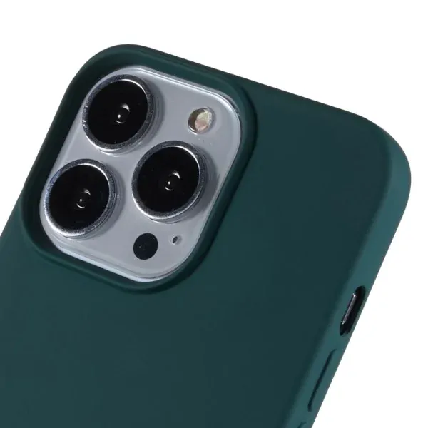 Kryt na iPhone 12 Pre Max gumový tmavo zelený