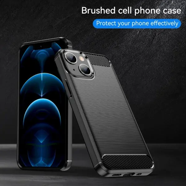 Kryt na iPhone 13 Mini gumový Carbon čierny