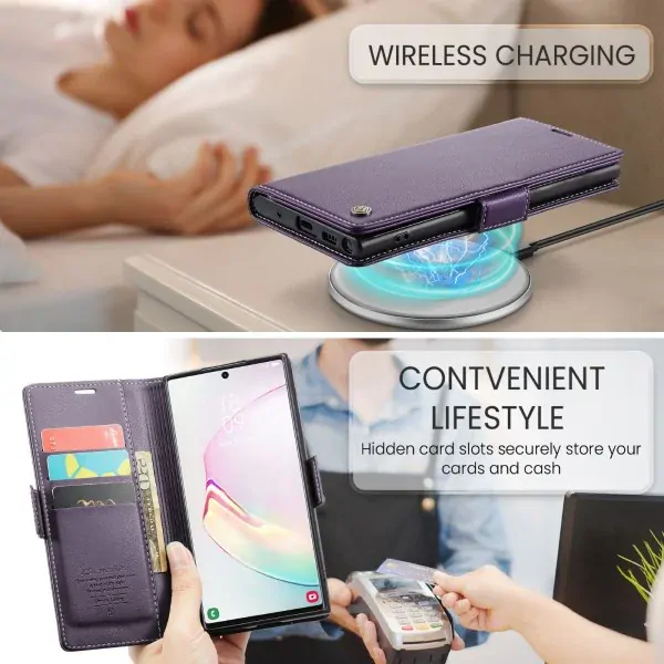 Puzdro na Samsung Galaxy Note 10 Plus CASEME smooth fialové