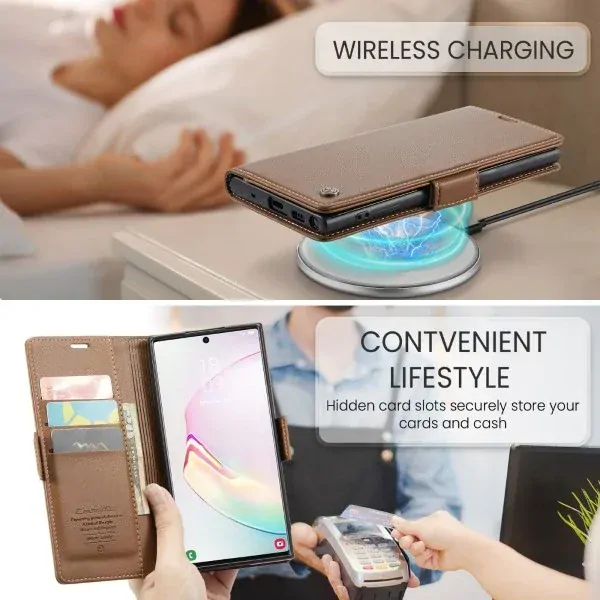 Puzdro na Samsung Galaxy Note 10 Plus CASEME smooth hnedé