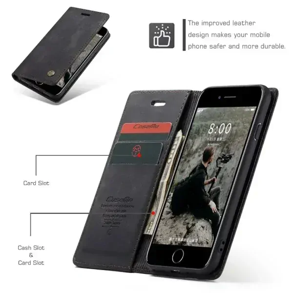 Púzdro CASEME pre iPhone 7 / 8 / SE ( 2020 / 2022 ) čierne