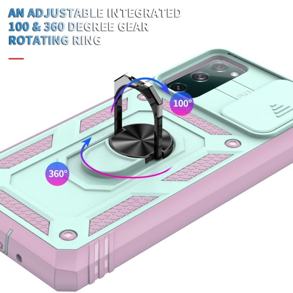 Kryt na Samsung Galaxy S20 FE odolný s krytkou na fotoaparát svetlo růžový